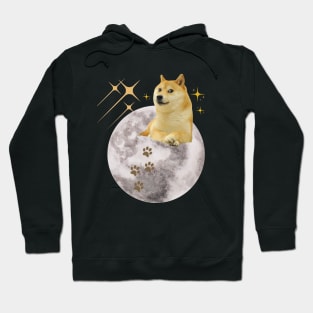 DOGE on the Moon - Dogecoin - Crypto - Cryptocurrency Hoodie